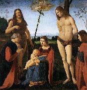 Giovanni Antonio Boltraffio Virgin and Child with Sts John the Baptist and Sebastian Germany oil painting artist